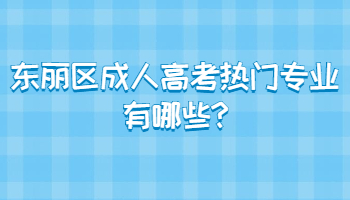 東麗區成人高考熱門專業有哪些