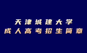2024年天津城建大學成人高考招生簡章